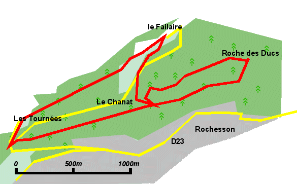 Carte de la balade